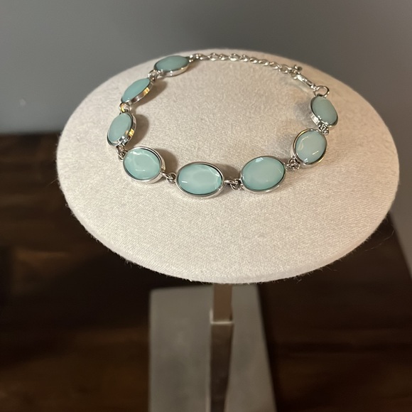 Statement necklace and bracelet set teal - Picture 3 of 3